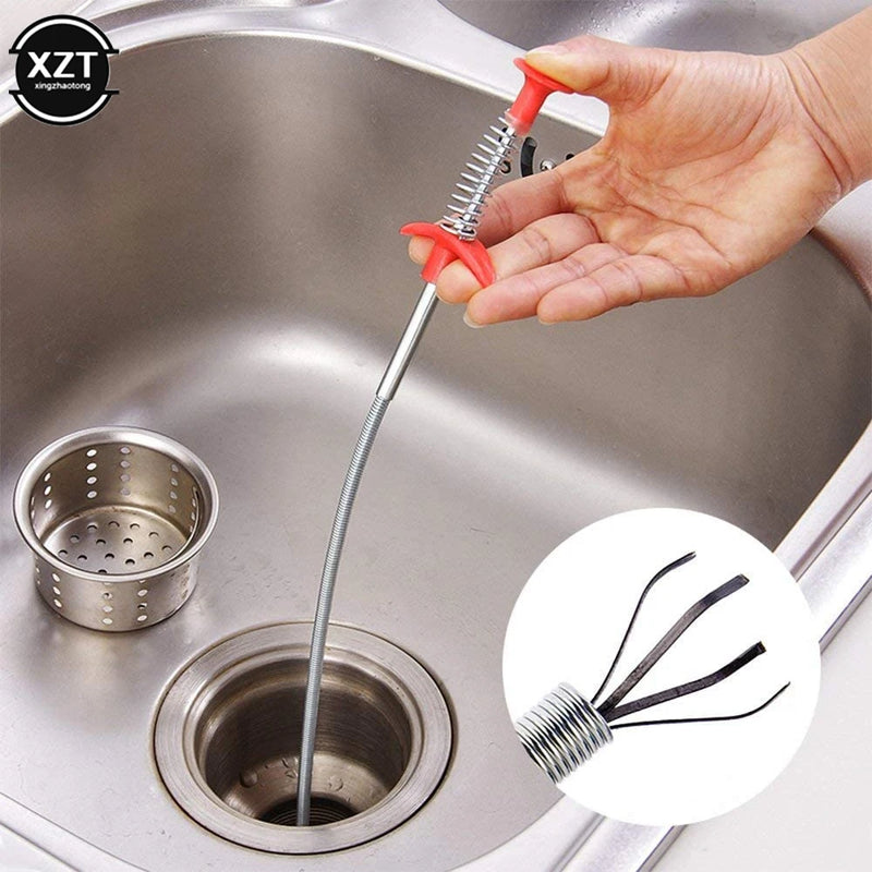 90CM Multifunction Cleaning Claw Hair Catcher Kitchen Sink Cleaning Tool Hair Clog Remover Grabber for Shower Drains Bath Basin