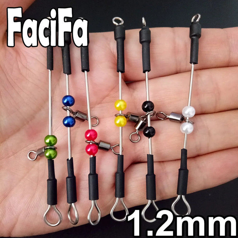 6 Pcs Bearing Swivel Fishing Connector Fast Hook Urfe Para Temporales Enganches Rapidos Para la Pesca Kolay Atma Aparati