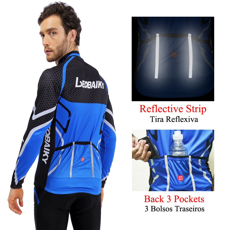 High Quality Pro Bicycle Jersey Long Sleeves Set Men Bike Clothing Mtb Cycle Wear 3D Padded Breathable Sportswear Complete Kits