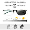 CLLOIO Photochromic Reading Glasses Men Progressive Multifocal Anti Blue Light Reading Glasses TR90 Hyperopia Presbyopia Glasses