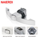 NAIERDI 5PCS Camper Car Push Lock with Handle RV Boat Home Cabinet Drawer Latch Button Locks Furniture Handle Hardware