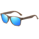 XSW Wood Men Sunglasses Polarized UV400 Coffee Material Wooden Sun Glasses for Women Blue Green Lens Handmade Fashion Brand Cool