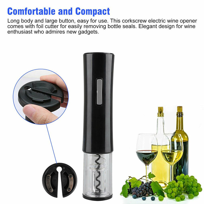 Electric Opener Red Grape Wine Bottle Opener Automatic Wooden Cork Extractor Aluminum Alloy ABS Corkscrew with Paper Remover