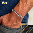 Vnox Basic Cuban-Kettenarmbänder für Herren und Damen, klassisches Edelstahl-Gliederarmband 5/9 mm breit, lässiger Hipster-Schmuck