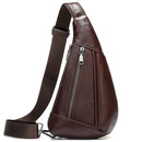 WESTAL Men's Shoulder Bag Men's Genuine Leather Chest Pack Man Sling Messenger Bags Belt Small Crossbody Bags Side Bags for Men
