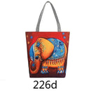 New Lady Tote Bags Black White Cute Cat Printed Fabric Eco Handbag High Capacity Shopping Office Reusable Casual Shoulder Bag