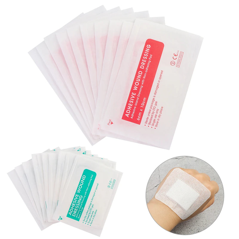 10/50/100Pcs 6x7cm 6x10cm Breathable Self-adhesive Wound Dressing Band Aid Bandage Large Wound First Aid Wound Hemostasis