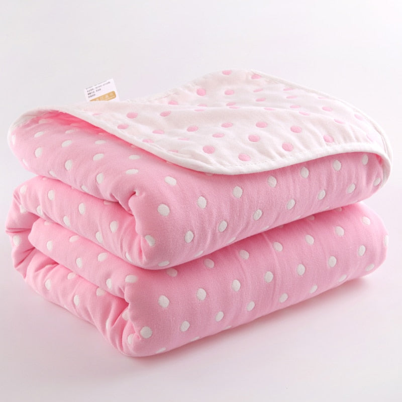 90*100cm Soft Breathable Cotton Baby Blanket for Newborn 6 Layers Muslin Gauze Growth Baby Quilt Newborn Baby Bath Swaddle Wrap