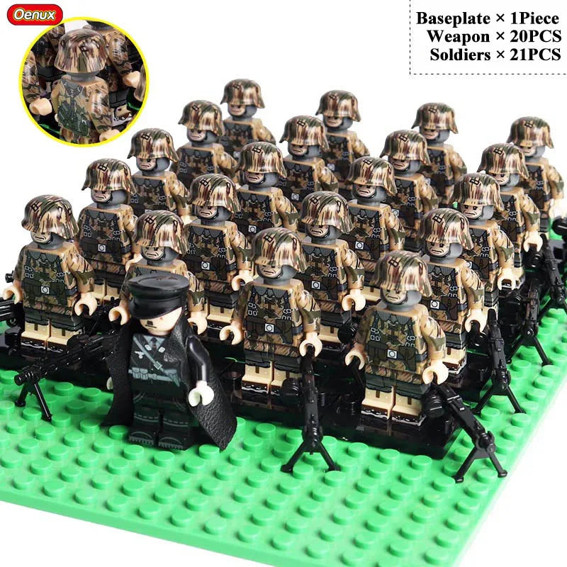 New WW2 Mini Soviet Russian Army Soldiers Figures Military Small Building Block The Battle Of Kursk Military Block Brick MOC Toy