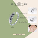 WOSTU NEW 925 Sterling Silver Vintage Style Leaves , Clear CZ Adjustable Rings for Women Fashion S925 Silver Jewelry Gift CQR313