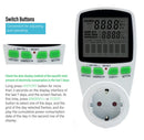 EU Digital LCD Energy watt Meter Wattmeter Wattage Electricity Kwh Power monitor Electric Meter Measuring Outlet Power Analyzer