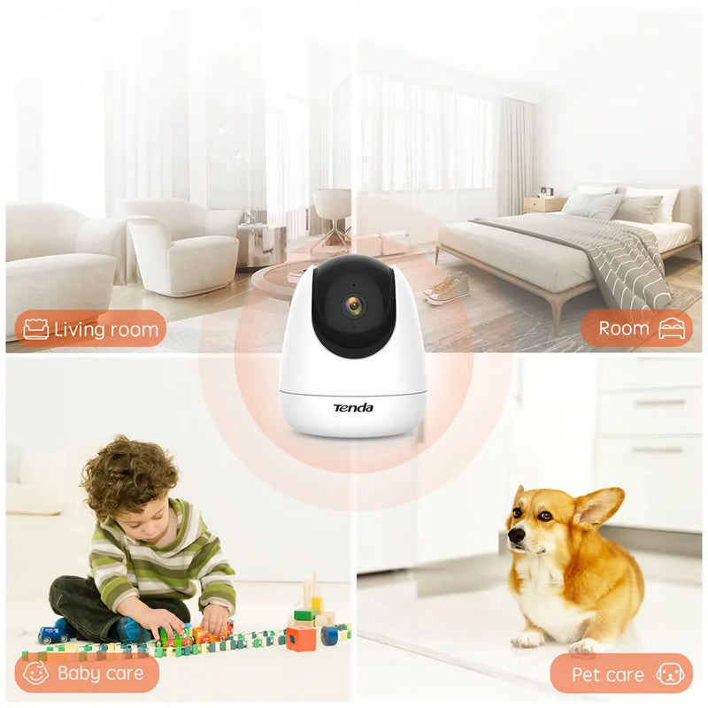 Tenda Surveillance Camera wifi Ip Camera Baby Security Protection mini camera 1080P 2MP 4MP Pan/Tilt Wireless Camera Home Indoor