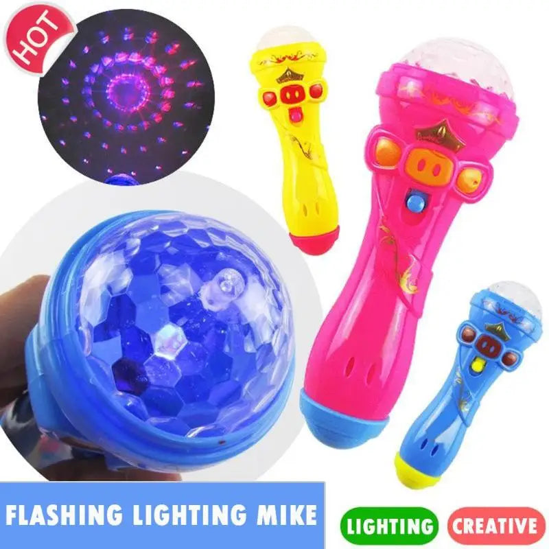 Hot Sale Funny Microphone Flash Microphone Light-emitting Baby Kids Toy Karaoke Luminous Toys For Baby Model Gift Novelty