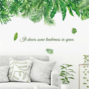 125*77cm Tropical Plant Green Leaves Wall Stickers for Living room Bedroom Sofa Wall Decor PVC Vinyl Wall Decals Home Decoration