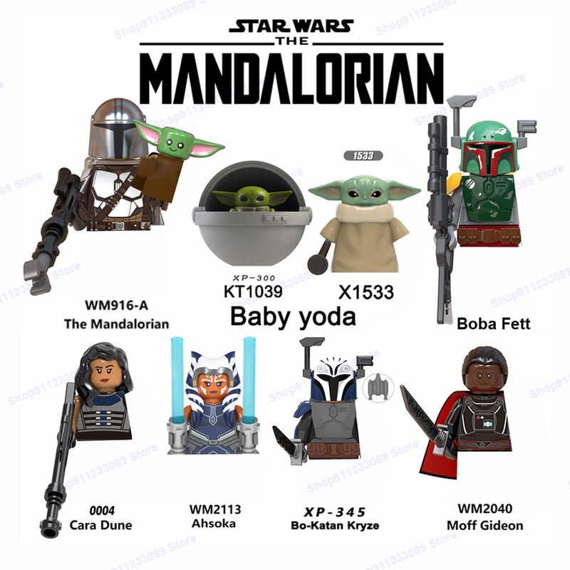 Mandalorians Building Blocks Baby Yodas Bricks Boba Fett Obi-wan Ahsoka Star Stormtroopers Luke Skywalker Wars Action Figure Toy