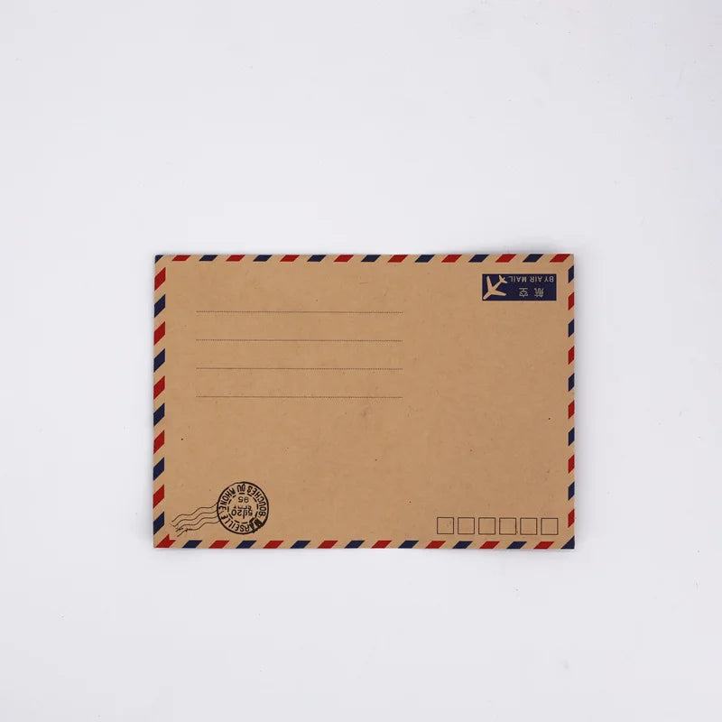 8pcs/pack 17.5x12.5cm Post Paper Envelopes  White Kraft Color Air Mail Letter Envelope