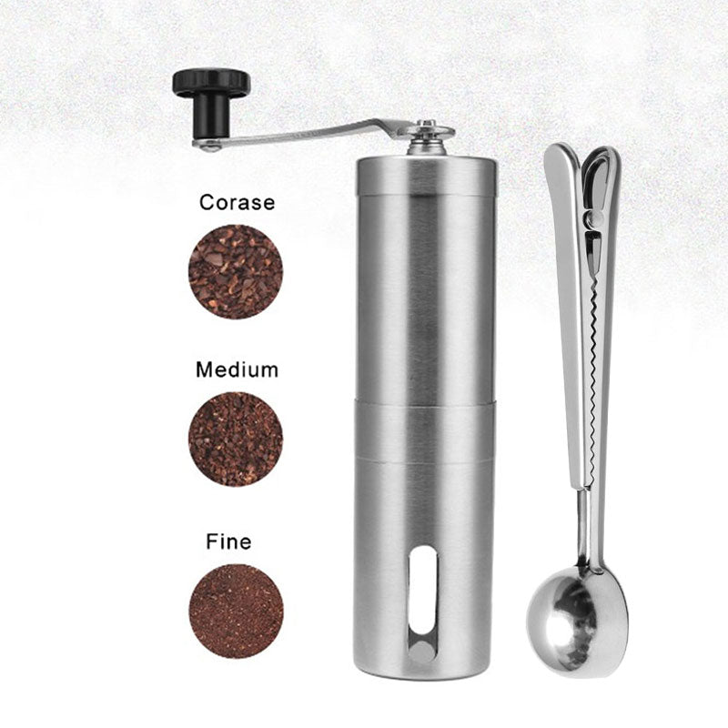 RECAFIMIL Manual Ceramic Coffee Grinder Stainless Steel Adjustable Coffee Bean Mill Clean Kitchen Tools Portable Conical Grinder