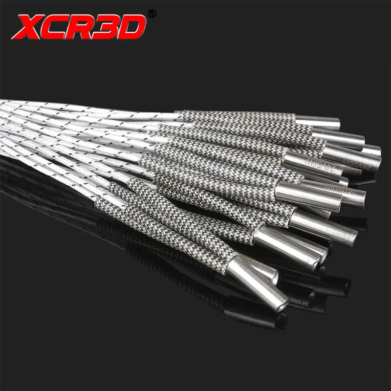 XCR 12V/24V 50W 70W Heater Cartridge 3D Printer Parts Hotend Heating Tube 6*20mm High Temperature For E3D V6 Volcano Heaterblock