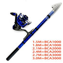 Fishing Rod and Reel Set Carbon Telescopic Fishing Rod Pole with 5.5:1 Metal Spool Spinning Reel Freshwater Kits