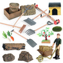 Home Decoration Accessory Fruit Tree Farm Tools House Models Garden Landscape Scenery Miniature Action Figures Toys for children