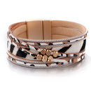 Amorcome Leopard Fashion Bracelets Woman Charm Multilayer Wide Wrap Leather Bracelets & Bangles Femme Party Jewelry Gift  2022