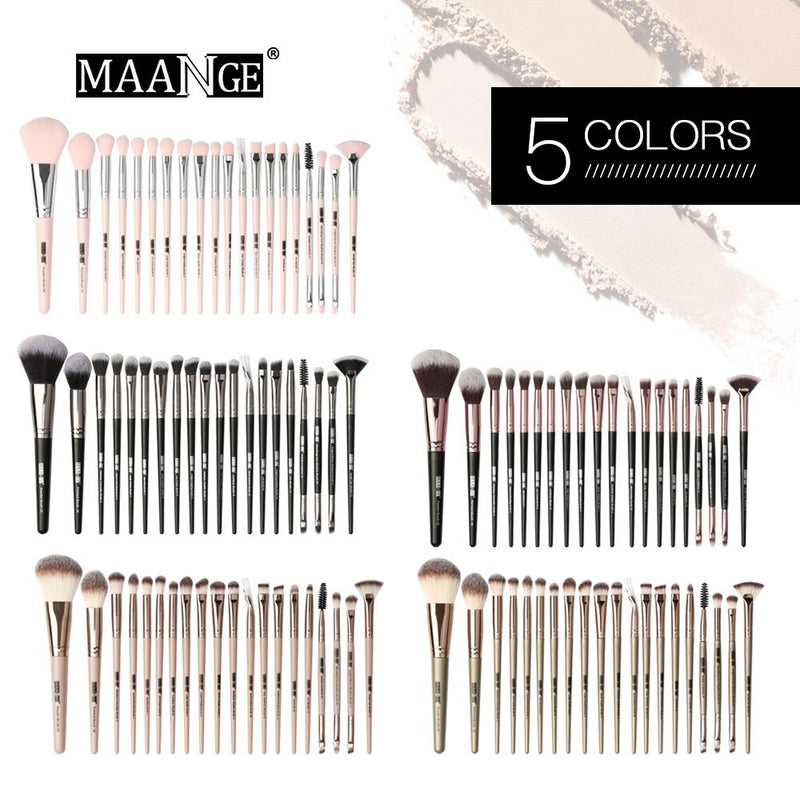 MAANGE Pro 12/20pcs Makeup Brushes Set with Bag Powder EyeShadow Blending Eyeliner Eyelash Lip Portable Brush Set For Make up