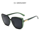 HOOBAN Brand Designer Cateye Women Sunglasses Retro Oversized Women's Sun Glasses Luxury Square Spectacles UV400