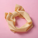 30pc/lot New Ribbed Hair Bow Headbands Solid Bowknot Baby Headband Newborn Knitted Elastic Hair Bands Girls Kid Hair Accessories