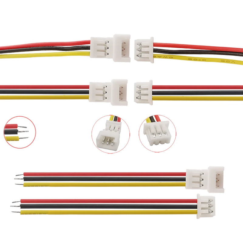 5/10Pairs Micro JST 1.25MM 2P 3P 4P 5P 6 Pin Male Female Plug Jack Terminal Cable Connector 1.25mm Pitch Electronic Wire 150mm