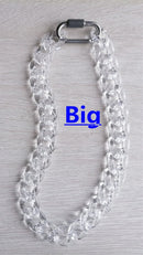 FishSheep Clear Acrylic Chain Necklace for Men Women Rock Punk Resin Transparent Cuban Choker Padlock Necklace 2022 y2k Jewelry