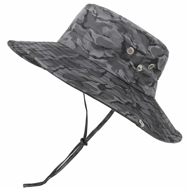 UPF 50+ Bucket Hat Men Women Bob Boonie Hat Summer UV Protection Camouflage Cap Military Army Hiking Tactical Outdoor Sun Hat