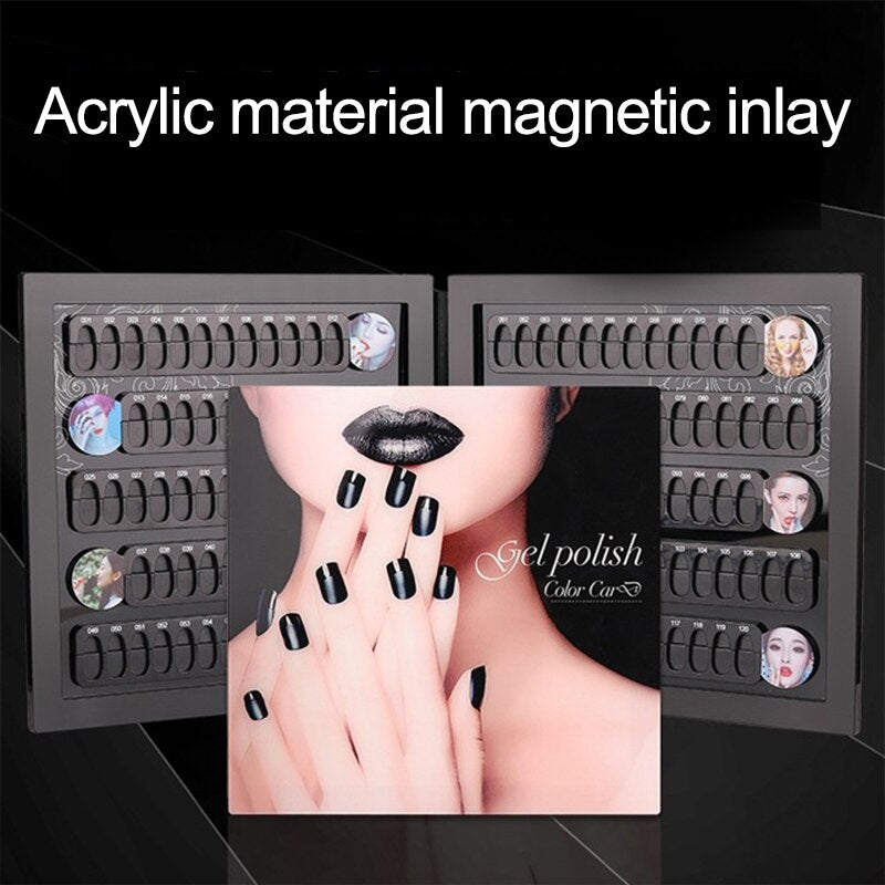 High-grade Acrylic Color Nail Polish Display Board Gel Color Showing Book Design Polish Colors Chart Painting Manicure Dedicated