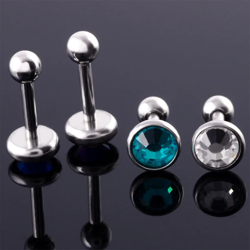 3Pcs/set Surgical Steel Earring For Women Tragus Cartilage Piercing Barbells Ear Studs Jewelry Mixed 3mm 4mm 5mm
