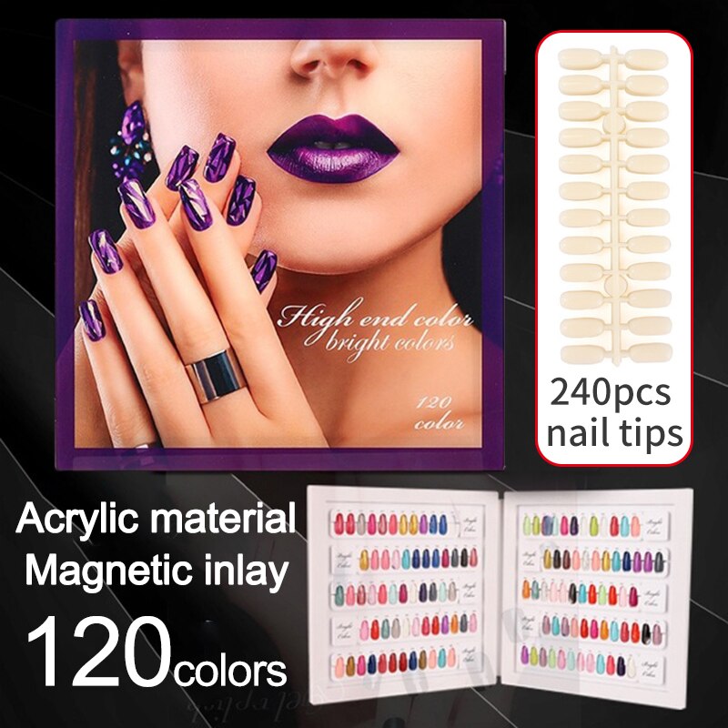 High-grade Acrylic Color Nail Polish Display Board Gel Color Showing Book Design Polish Colors Chart Painting Manicure Dedicated