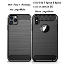 Luxury Shockproof Soft Case For iPhone 14 13 12 11 Pro XS MAX X XR 6 S 6S 7 8 Plus SE 7Plus 8Plus Mobile Phone Cover Red Black