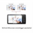 Neues 5-Zoll Video Babyphone mit Kamera und Audio, 4-fach Zoom, 22 Std. Akku, 300m Reichweite, 2-Wege-Audio, Temperatursensor, Schlaflied