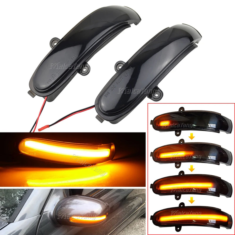 A2038201521 For Mercedes Benz C Class W203 S203 CL203 2PCS LED Dynamic Turn Signal Light Side Rearview Mirror Sequential Lamp