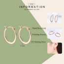 BAMOER Authentic 925 Sterling Silver Classic Round Circle Big Hoop Earrings for Women Sterling Silver Earrings Jewelry SCE478