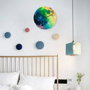 Creative Luminous Moon Wall Clock Glow In The Dark Planet Circular 3D Wall Hanging Clock For Living Room Home Decoration Horloge