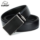 CUKUP Men's New Design Quality Blue Genuine Leather Dress Belt Ratchet Automatic Buckle Belts for Men 2022 New Designers NCK710