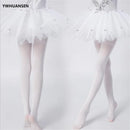 YWHUANSEN Summer Spring Candy Color Kids Pantyhose Ballet Dance Tights for Girls Stocking Children Velvet Solid White Pantyhose