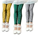 Meerjungfrau-Schuppen-Druck Frühling Sommer Kinder Baby Mädchen Leggings Skinny Kinderhose 2-12 Jahre