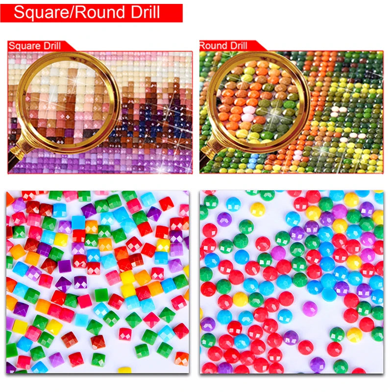 Diy 5D Diamond Painting "Landscape House" 3D Diamond Embroidery Mosaic Full Round Drill Cross Stitch kit Home Decoration Gift