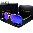 Hochwertige Pilotenbrillen Damen polarisiert UV400 Sonnenbrille Spiegel Vintage Sonnenbrillen 2020 Sonnenbrille Frau okulary mit Box