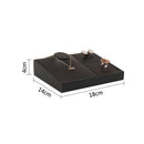 Qulaity Faux Leather Ring Necklace Earrings Jewelry Display Tray Showcase Set Jewellery Organizer for Bague Colar Stand Holder