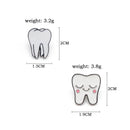Cartoon Teeth Enamel Brooch Medical Organ Expressions Alloy Badge Denim Shirt Bag Pin Jewelry Accessories Gifts For Friends