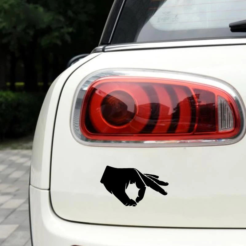 Car Sticker 3D 10.9*16CM Interesting OK Circle Hand Decoration Stickers Funny Vinyl Car Styling Decal Motorcycle Sticker On Car