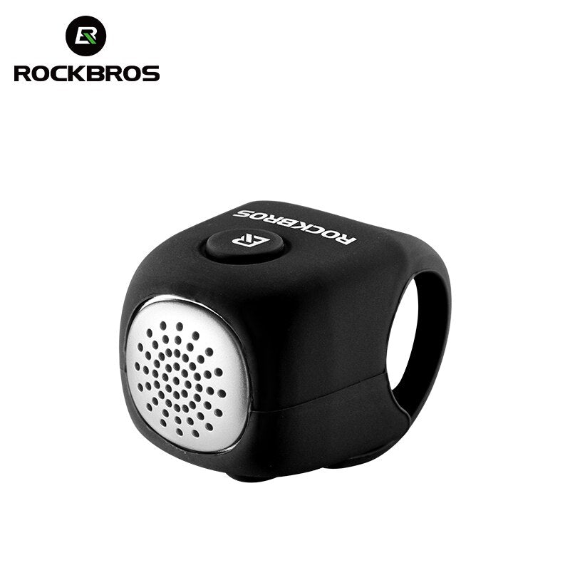 ROCKBROS Electric Cycling Bells 110 dB Silica Gel Shell Ring Horn Rainproof MTB Bicycle Handlebar Bell Bicycle tool Accessories