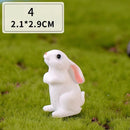 1 Pcs 12 Style Cute Rabbit Easter Decoration Miniature Hare Animal Figurine Resin Craft Mini Bunny Garden Ornament