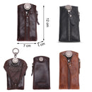 CONTACT'S 100% Genuine Leather Key Wallet Men Car Key Holder Zipper Keys Case Top Quality Male Man Housekeeper Keys Organizer